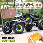 MOLD KING 18002 Technisch Autospeelgoed De MOC-19517 APP&RC Gemotoriseerde 4WD RC Buggy Model Bouwblokken Kinder Kerstcadeau