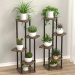 Plantenstandaard, ijzeren standaard met 6/7/8 lagen, plantenrek, plantenorganizer, opbergstandaard, plantenhouder, displaystandaard, tuindecoratie