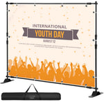 SucceBuy 3x2,4M Achtergrondstandaard Verstelbare Telescopische Achtergrondbannerstandaard voor Fotocalls, Video's, Bruiloften, Evenementen en Feesten