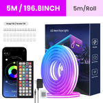 Flexible RGB-Neonstreifenlichter mit App/Fernbedienung, mehrere Modi, Musiksynchronisierung, IP65 wasserdichte LED-Streifen-Neon-Seillampe