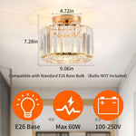 Goldene Kristall-Deckenleuchte, E27-Lampenkopf ohne Lichtquelle, Deckenleuchte, moderne helle Kristall-Deckenleuchte im Luxus-Stil