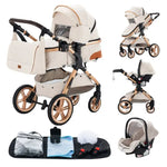 Nieuwste 3-in-1 multifunctionele kinderwagen, gemakkelijk op te vouwen, reisvriendelijk, draagbaar, met veiligheidszitje, voldoet aan de EU-norm.
