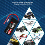 2 stuks HOOVO 2S 7,4 V 2200 mAh 50C RC LiPo-accu met T-stekker, zachte behuizing, compacte RC-accu voor 1:16 RC-auto, RC-helikopter en RC-vliegtuig