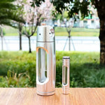 Tragbare Mini-Tabakpfeife mit trocken brennender Tabakpfeife aus Aluminiumlegierung und Glas, Raucherzubehör, Geschenke