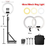 Sh 45cm 18 Zoll Rin glicht mit Stativ Stand USB Ladung Selfi LED Lampe dimmbare Fotografie Licht für Foto fotografie Studio