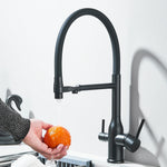 Gefilterter Küchenarmatur, Reinigungshahn mit magnetischem Sprühgerät, Küchenarmatur, gefiltertes Wasser, Reinigungsfunktion, Küchenhahn