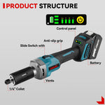 ONEVAN 2000 W Bürstenlosen Elektrischen Stabschleifer Handheld Cordless 4 Geschwindigkeit Variable Einstellen Rotary Power Tools Für Makita Batterie pin