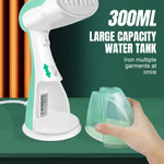 1500 W tragbarer Wäschedampfer, tragbar, 300 ml Wassertank, 30 Sekunden schnelles Aufheizen, 27 g/min, Edelstahlplatte, 1,5 m Kabel