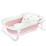 Opvouwbaar babybadje voor baby's en peuters van 0-24 maanden, draagbaar en multifunctioneel voor op reis, inclusief kussen voor pasgeborenen en antislipmat.