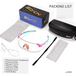 SCVCN Outdoor Sports Photochrome Fahrradbrille für Damen und Herren, Fahrradbrille, Sonnenbrille mit UV400-Schutz