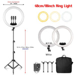 Sh 45cm 18 Zoll Rin glicht mit Stativ Stand USB Ladung Selfi LED Lampe dimmbare Fotografie Licht für Foto fotografie Studio