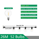 G40 Outdoor Lichterketten LED Party Girlande Dimmbare Globus Glühbirnen Fee Lampe Für Straße Terrasse Garten Camping Terrasse Dekoration