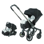 EU-LAGER 4-in-1-Kinderwagen, multifunktionaler Kinderwagen für Neugeborene, faltbarer Korb-Sitz, leichter Reise-Kinderwagen-Autositz