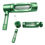 Tragbare Mini-Tabakpfeife mit trocken brennender Tabakpfeife aus Aluminiumlegierung und Glas, Raucherzubehör, Geschenke
