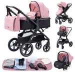 Nieuwste 3-in-1 multifunctionele kinderwagen, gemakkelijk op te vouwen, reisvriendelijk, draagbaar, met veiligheidszitje, voldoet aan de EU-norm.