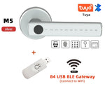 M5 Tuya BLE Fingerabdruck-Türschloss, digitales elektronisches Schloss mit Passwort/Schlüssel/IC-Karte/Smartlife/Tuya APP entsperren