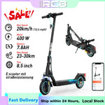 RCB Elektroroller für Erwachsene EV85F ABE, APP-Steuerung, 400-W-Motor, 7,8-Ah-Akku, 20 km/h Höchstgeschwindigkeit, 30 km Reichweite, Gewicht 15 kg, 3 Geschwindigkeitsmodi, Elektroroller mit Straßenzulassung