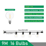 G40 Outdoor Lichterketten LED Party Girlande Dimmbare Globus Glühbirnen Fee Lampe Für Straße Terrasse Garten Camping Terrasse Dekoration