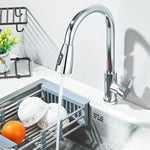 Wanmivezlo Küchenarmaturen, herausziehbarer Küchenarmatur, Kalt- und Warmwasserhahn, Einhebelmischer, Mischbatterie, an Deck montierter Kran, drehbarer Sprühhahn