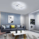 LED-Deckenleuchten, 60 W, quadratische LED-Deckenleuchte, moderne weiße Deckenleuchten für Wohnzimmer, Schlafzimmer, Küche, Esszimmer, 6500 K