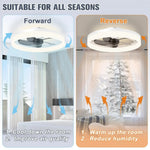 Moderner Deckenventilator mit Lichtern, dimmbar, LED mit Ventilator, Fernbedienung, leises kreatives Design für Schlafzimmer, Küche, Esszimmer