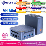 SOYO Mini PC M4 Mini Intel Twin Lake N150 CPU Windows 11 Pro Mini PC 12 GB DDR5 512 GB RAM WiFi5 BT5.0 Tragbarer desktopcomputer