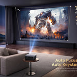 FHD 1080P-projector, Bluetooth, wifi, officiële Netflix-ondersteuning, AI-autofocus, 1500 ANSI 38000 lumen, autofocus, 4K-ondersteuning