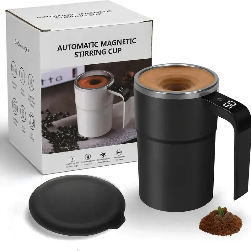 Elektrische koffiemok USB oplaadbaar Automatische magnetische beker IP67 waterdicht Voedselveilig roestvrij staal Voor sap, thee, milkshake, keukengadgets