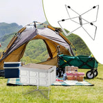 1 stuk draagbare, opvouwbare bagagedrager van roestvrij staal - snel op te zetten, vochtbestendig bagagerek voor buiten met geïsoleerde opbergbasis