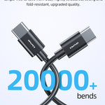 AWEI Type-C Naar Type-C Snellaadkabel 1M