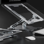 Verstelbare laptopstandaard, draagbare computerstandaard, laptopstandaard van aluminiumlegering, compatibele laptopstandaardhouder