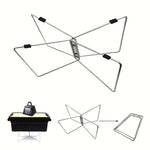 1 stuk draagbare, opvouwbare bagagedrager van roestvrij staal - snel op te zetten, vochtbestendig bagagerek voor buiten met geïsoleerde opbergbasis