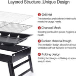 Draagbare houtskoolverwarmingsapparatuur voor buiten, compact ontwerp van roestvrij staal voor gebruik op de camping of picknick