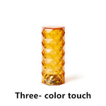 Nordic Kristallen Usb Tafellamp Slaapkamer Touch Dimmen Sfeer Diamond Nachtlampje Rose Projector Lamp Decor