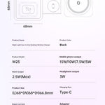 AWEI 3-in-1 Multifunctionele Draadloze Oplader