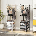 Multifunctionele kapstok in minimalistische stijl met verplaatsbare en wasbare compartimenten.