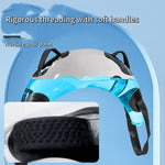 Transparante zichtbaarheid, duurzame opblaasbare waterzak van PVC met handvat - transparant, blauw en zwart, diameter 14,0 cm, ideaal voor fitness en krachttraining voor volwassenen, comfortabele grip