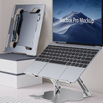 Verstelbare laptopstandaard, draagbare computerstandaard, laptopstandaard van aluminiumlegering, compatibele laptopstandaardhouder