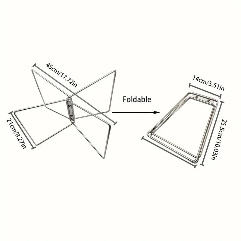 1 stuk draagbare, opvouwbare bagagedrager van roestvrij staal - snel op te zetten, vochtbestendig bagagerek voor buiten met geïsoleerde opbergbasis