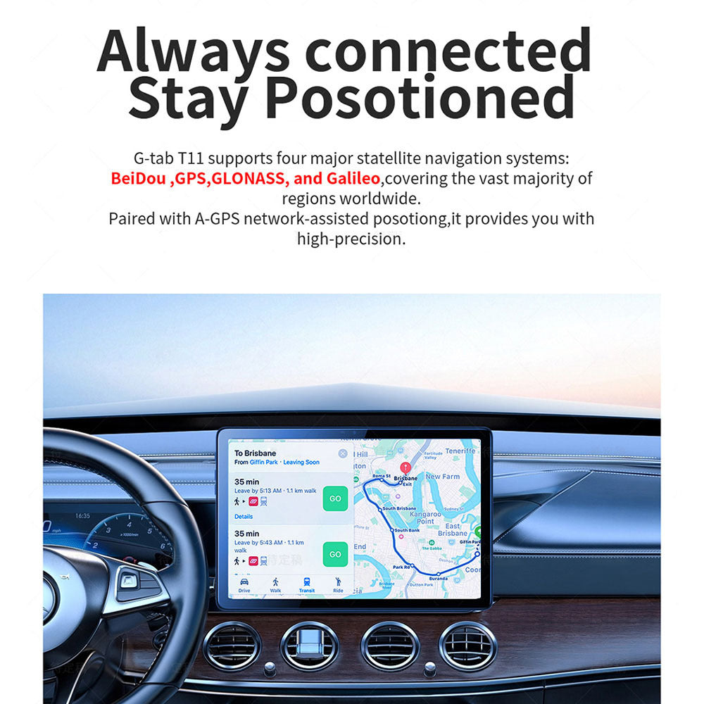 G-tab T11 Android 14 Tablet 10.1 Inch 1280&800 IPS Scherm Unisoc T606 8 Core Max 1.6GHz 8GB RAM 4GB & 4GB Uitbreiding 128GB ROM 2.4&5GHz WiFi Bluetooth 5.0 6580mAh Batterij 8MP & 13MP Camera Dual 4G