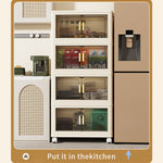 Multifunctionele opbergkast, verplaatsbaar, met een breedte van 50 cm. Geschikt voor woonkamers, keukens, badkamers en kantoren, en kan in meerdere gestapelde units worden gebruikt.