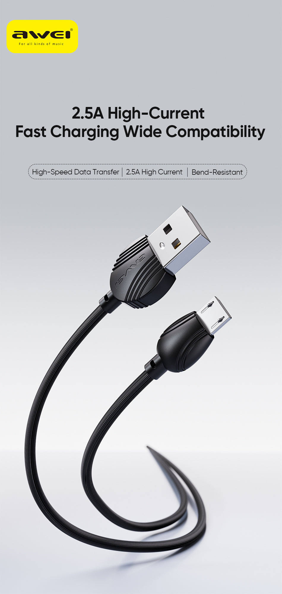 AWEI Android Micro-USB-Kabel 1m