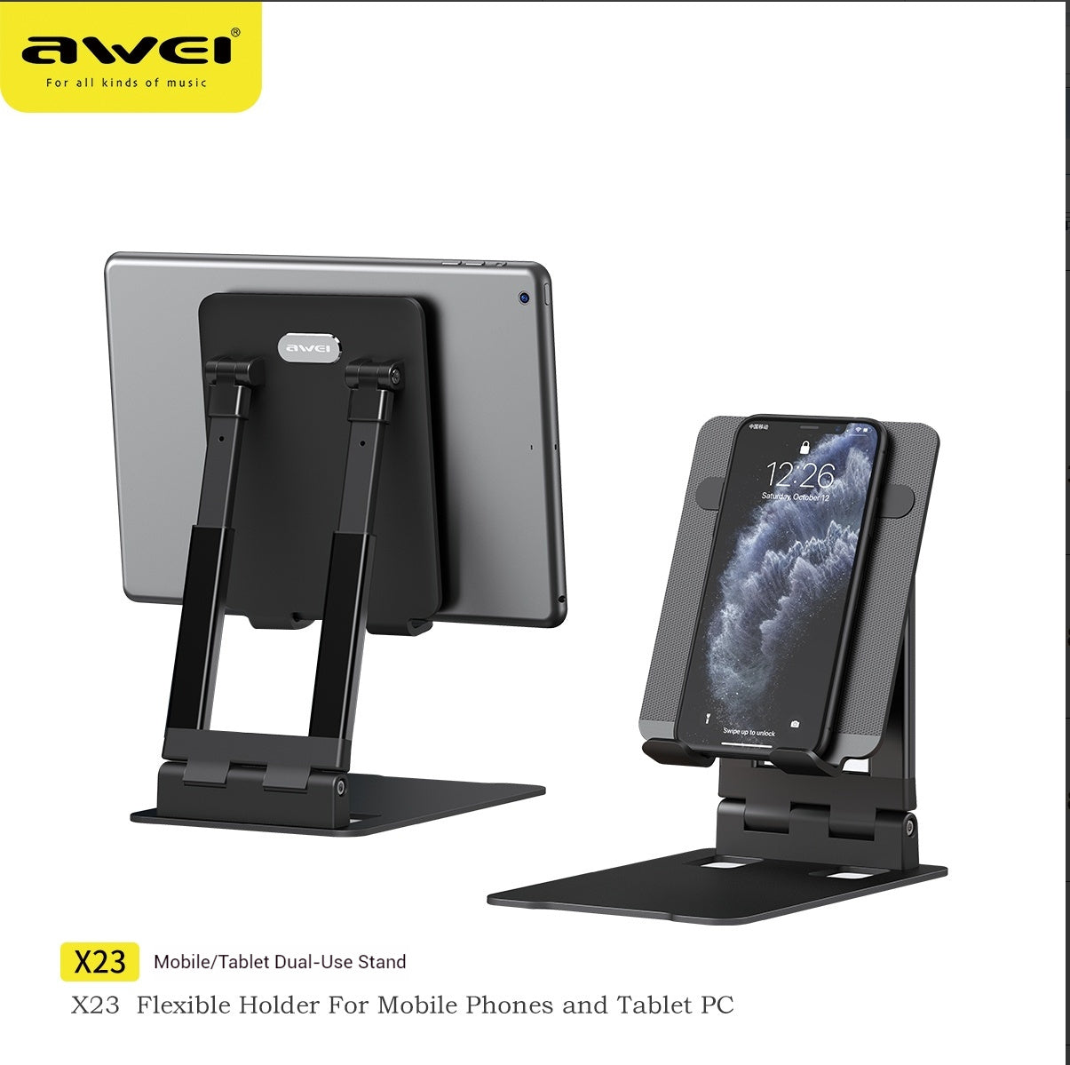 AWEI Telefoon Tablet Dual-Purpose Stand