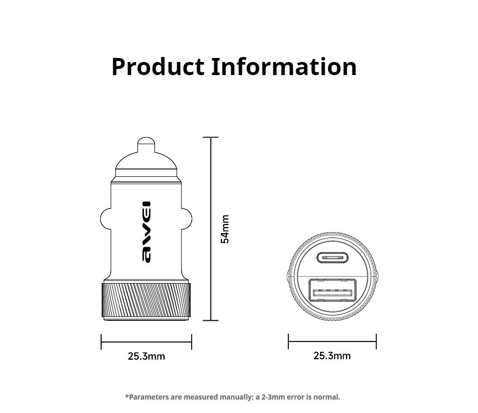 AWEI PD Snellaadautolader 33W