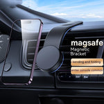Magnetische buigzame autotelefoonhouder, draadloze oplader, telefoonhouder, 15W, auto-dashboardbevestiging, compatibel met telefoon