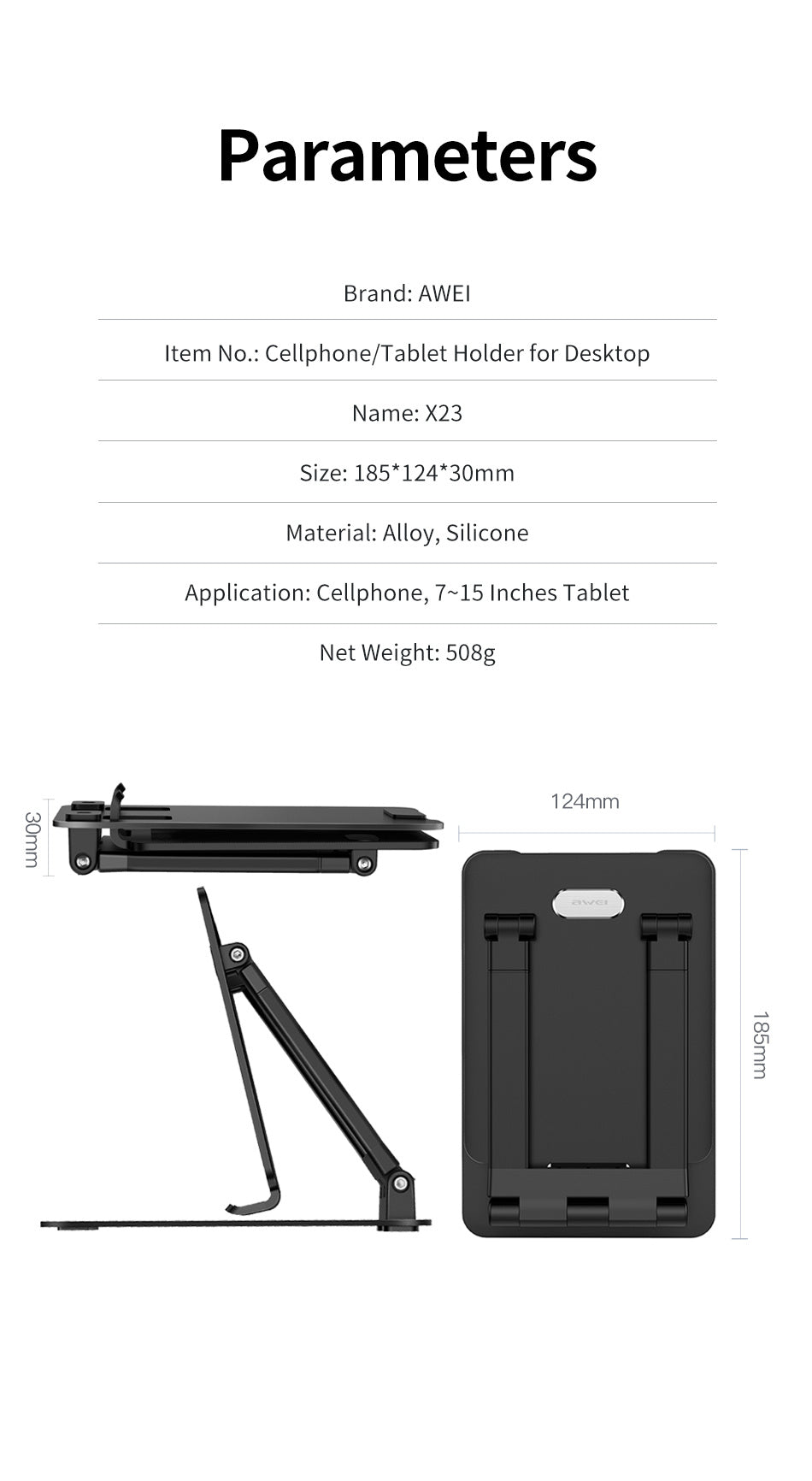 AWEI Telefoon Tablet Dual-Purpose Stand
