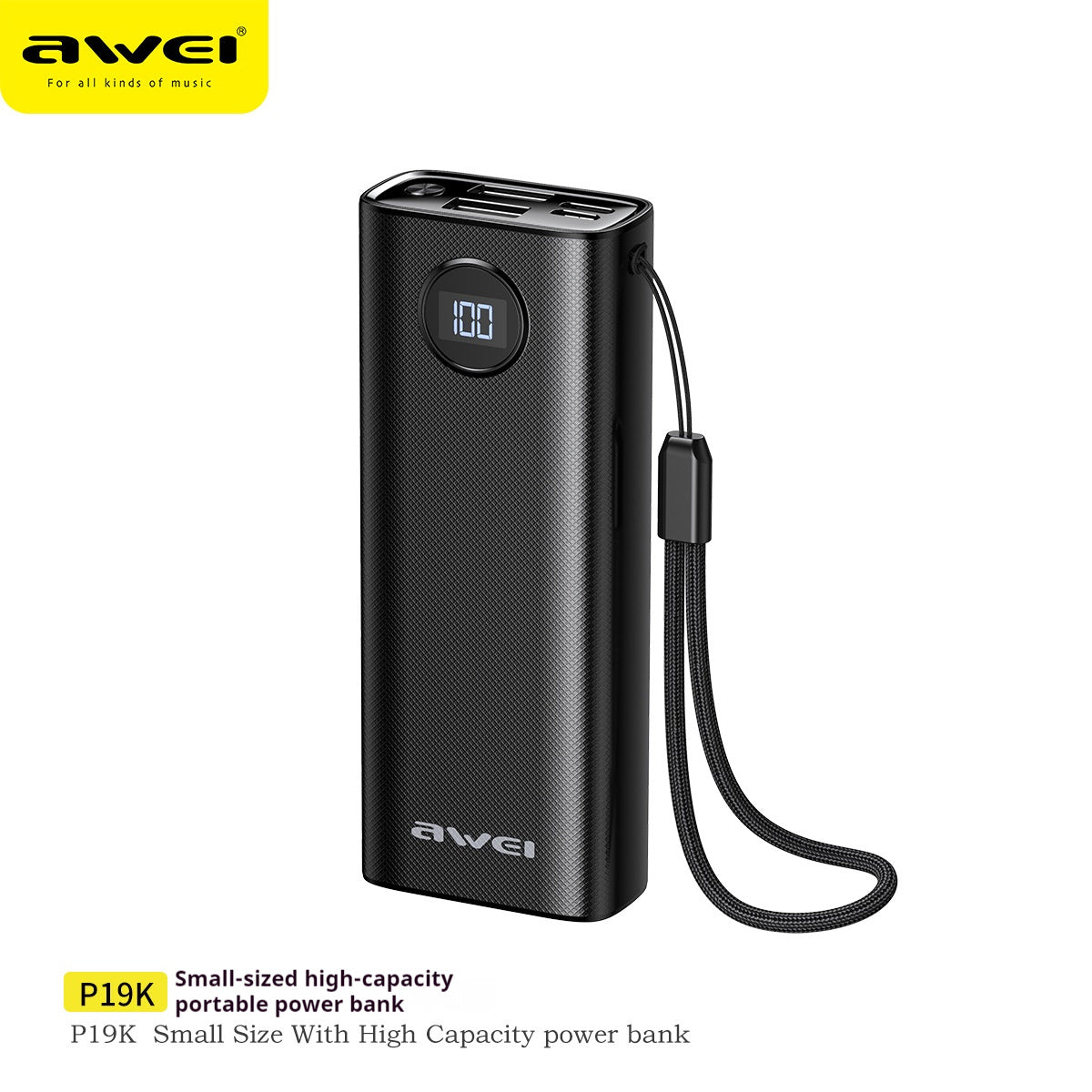 AWEI Powerbank Met Klein Formaat En Grote Capaciteit