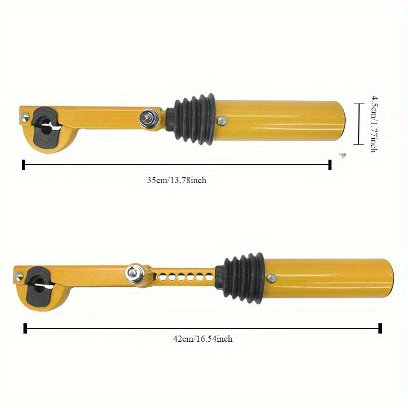 Verstelbare 3-in-1 autodiefstalbeveiligingsslotenset - Stuurwiel OF handrembeveiligingssloten met sleutels Universele voertuigveiligheidsaccessoire