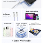 AWEI TYPE-C naar TYPE-C gevlochten touw 60W snellaadkabel 2m