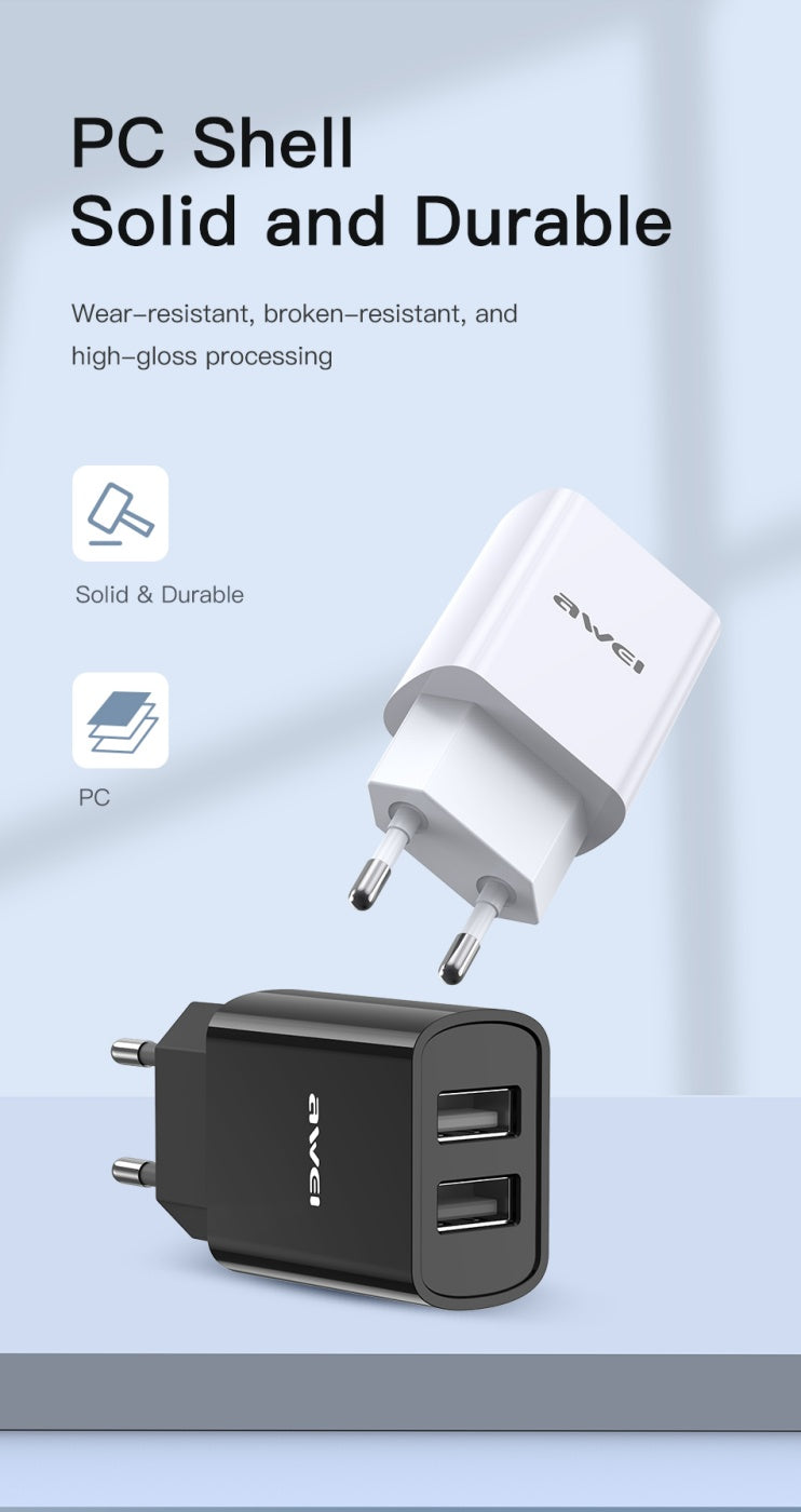 AWEI TYPE-C-kabel Kabel 1M Oplaadkop